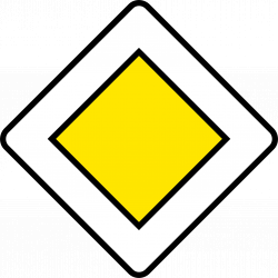 Panneau de priorité AB6 - Indication du caractère prioritaire d'une route - WP Signalisation_1