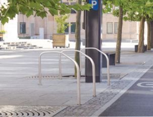 Arceaux vélos Éole - Citynox - diamètre 48 mm - hauteur 1200 mm - fixations à sceller ou sur platine - options personnalisables_1