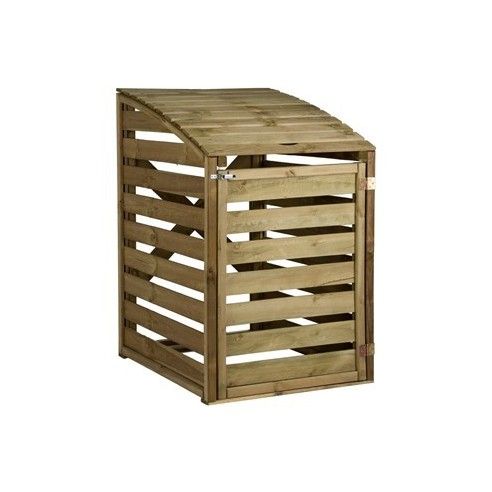 Cache-conteneurs et abris poubelle - serres et abris en bois traité - pour 1 bac standard_2