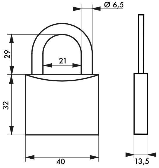 Cadenas type 1 - aluminium massif - 40 mm - couleur bleue - Thirard - garanti 10 ans_1