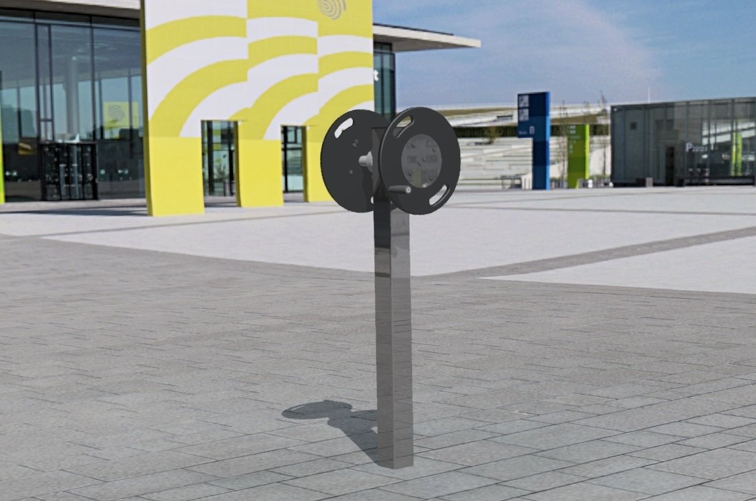 Station vélo à main en acier inoxydable - Référence SVM - Motricité des bras - Norme NF EN 16630:2015_1