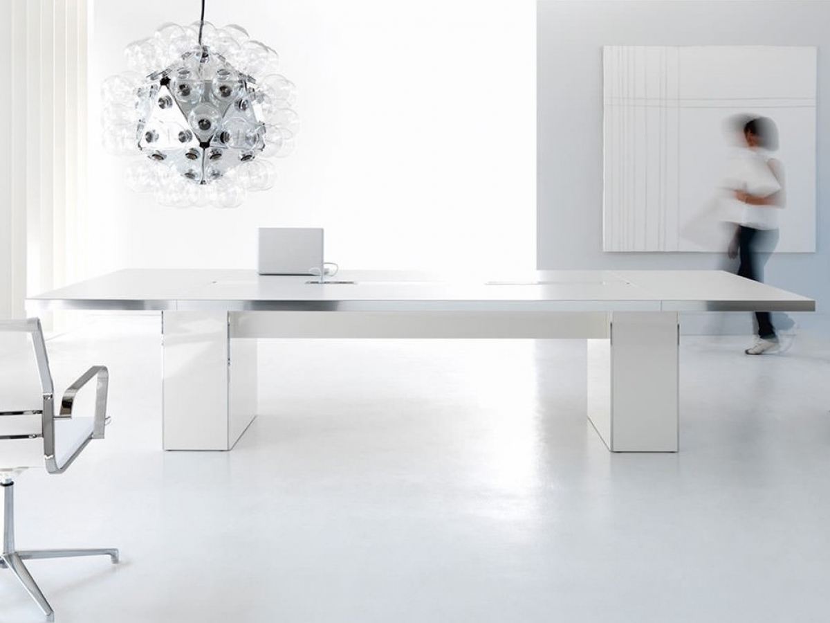 Table de réunion design épuré et élégant - WING et WING GLAMOUR - personnalisable avec finitions variées_1