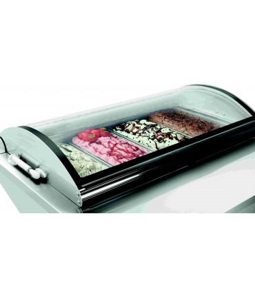 Vitrine à crèmes glacées pour chr, traiteurs, boulangeries, pâtisseries, marchands de glace et snacks -  4x6,5l-r réf. 700228 bartscher_1