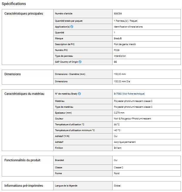 836084 - signalisations sécurité travail - brady - dimensions: 150.00 mm dia_1