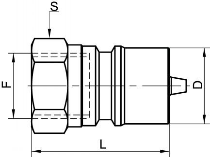 Inox 316 - Coupleur mâle à clapet de retenue - Modèle 5277 - Béné Inox_1