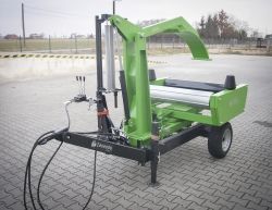 1502 - Enrubanneuse agricole Zagroda sp. z o.o. sp.k - poids 850 kg - attelage bas ou haut, bras hydraulique, table 4 rouleaux_1