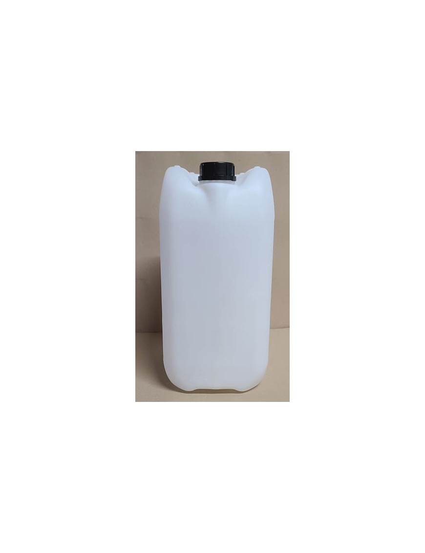 Bidon alimentaire 25 L naturel - gerbable avec bouchon inviolable noir homologué Y1.9_1