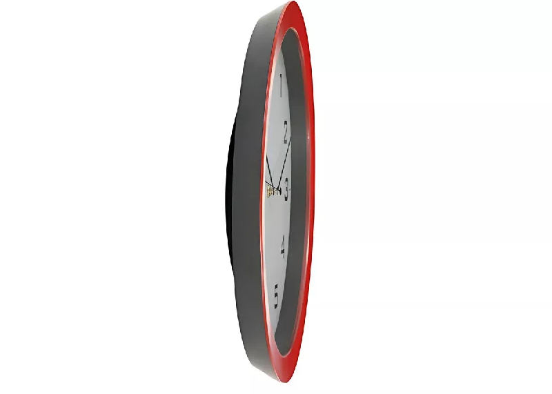 Horloge murale silencieuse rouge - Ø38 cm - Mouvement à quartz haute précision - Fabrication RPC_1