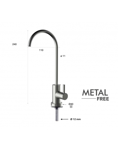 Robinet 1 voie sans contact métallique - Metal Free - Réf 1SM-MF - Clever_1