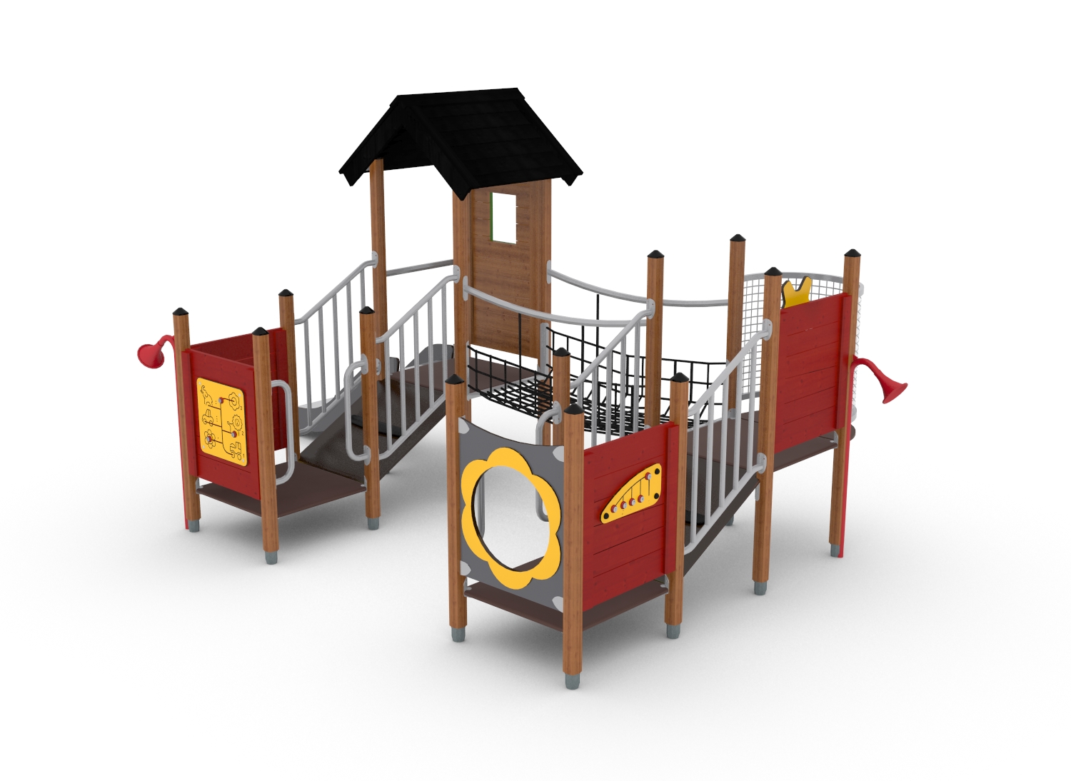 Structure multi-jeux Unimini Zambi - Hags - Pour enfants de 3 à 5 ans - Dimensions 4100 x 2450 x 2220 mm_1