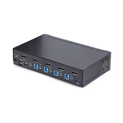 Switch KVM DisplayPort 4 Ports - 8K 60H/4K 144Hz, àÉcran Unique, DisplayPort 1.4, 2 Ports USB 3.0, 4x_1