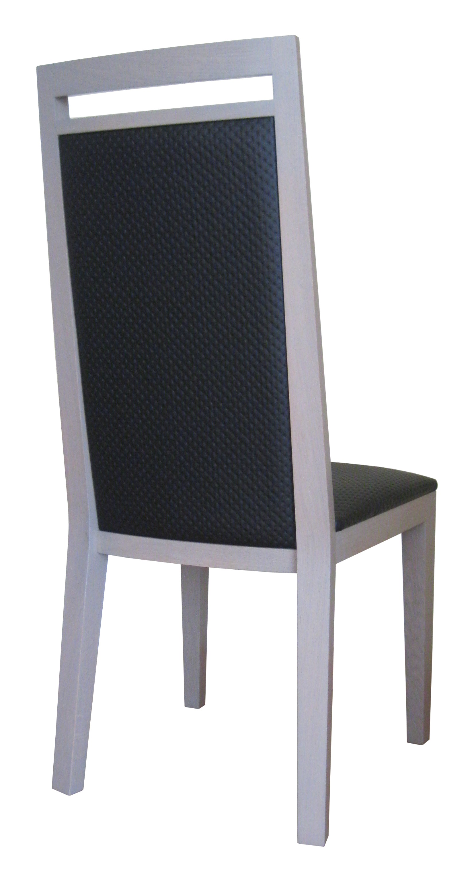 Lot de 2 chaises Graphic en chêne massif - gris et noir - fabrication 100% française - assise et dos garnis en mousse_1