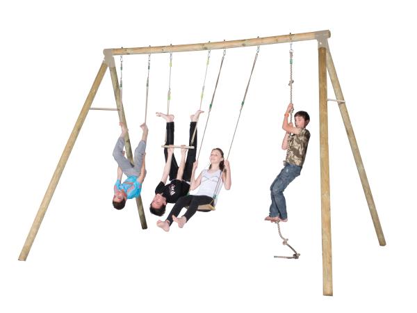 Portique bois ado/adulte 3,00 m - Oliver - 4 agrès_1