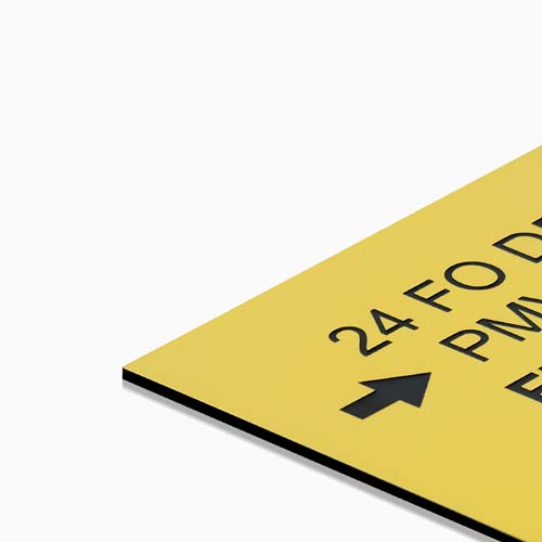 Plaque technique en plastique Gravoply - marquage industriel et signalisation - 100 x 30 mm - épaisseur 1,6 mm_1