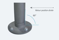 Potelet inclinable AMORTICHOC - accepte la poussée d'un véhicule - inclinaison max 45° - Ø76 mm - 6 modèles au choix_1