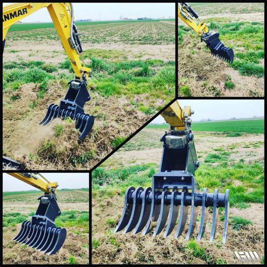 Râteau forestier aux dents resserrées pour râtissage et décompactage