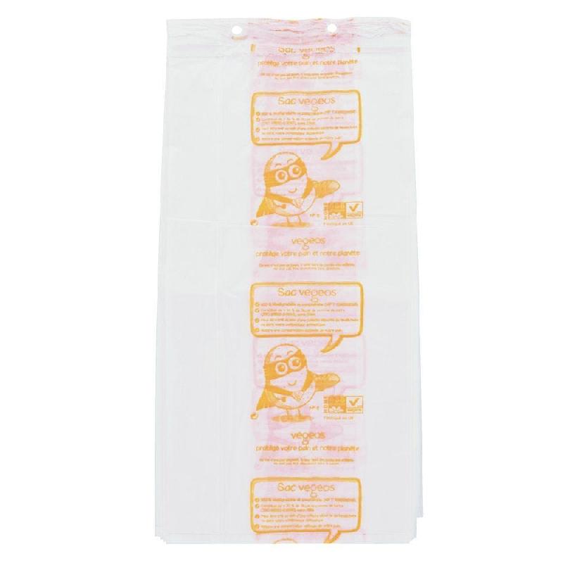 Sacs liasses pains coupés N°5 déco beige 23x42+4cm - biodégradable et compostable - par 200_1