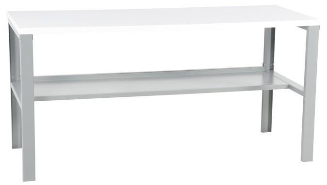 Table de travail atelier - Longueur 750 mm - Largeur 1200, 1500 et 1800 mm - Hauteur 895 mm - Plateau laminé blanc - Fabrication européenne_1