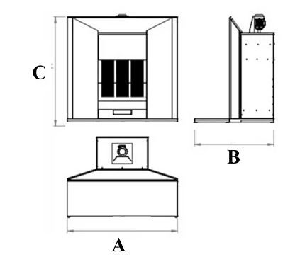 Cabine de pulvérisation de revêtement en poudre - XMF-4 - idéale pour pièces volumineuses et lourdes_1