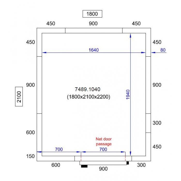 Chambre froide négative 1800X2100X2200 - 80mm Pro Line Combisteel_1