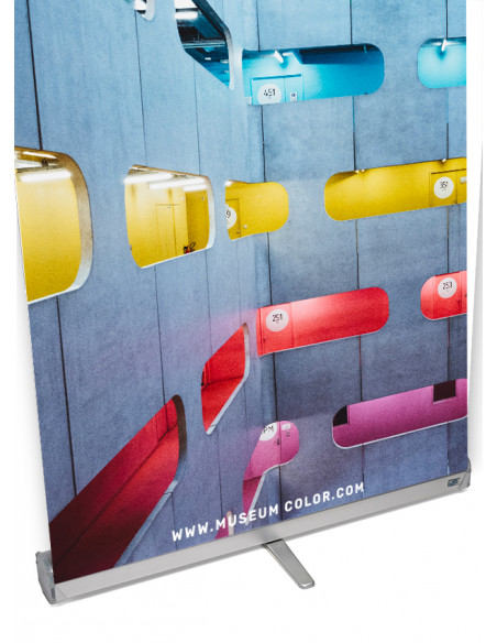 Roll up premium compact - 85x200cm - Structure aluminium légère et stable - Mât télescopique réglable_1