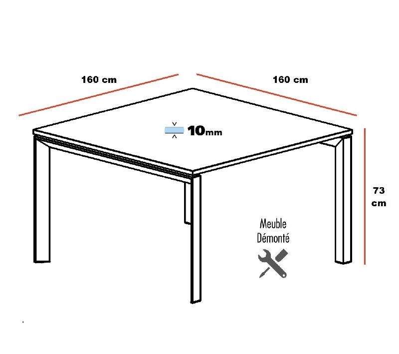 Table de réunion en verre Star - Mobel Linea - Blanc 9010, Blanc_1
