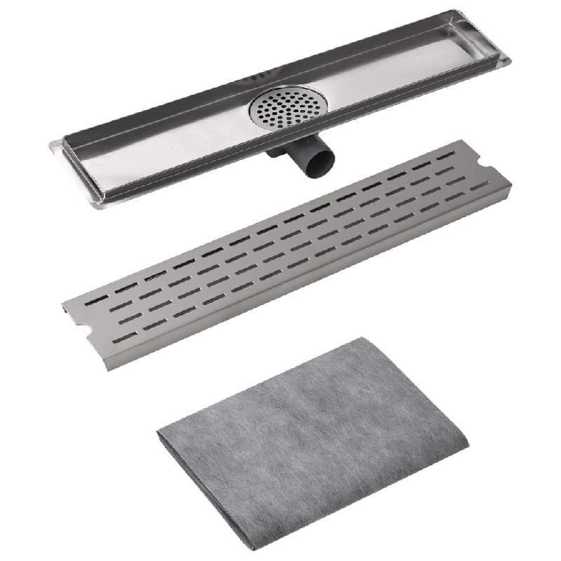 Vidaxl drain de douche linéaire 730 x 140 mm acier inoxydable 142178_1