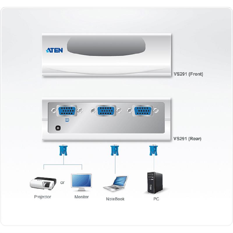 ATEN VS291 Switch Vidéo 2PC-1 écran_1