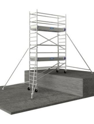 Échafaudage roulant aluminium Neolium 250 Line - Comabi SNC - hauteur de travail maximale 14 m, structure en aluminium soudé_1