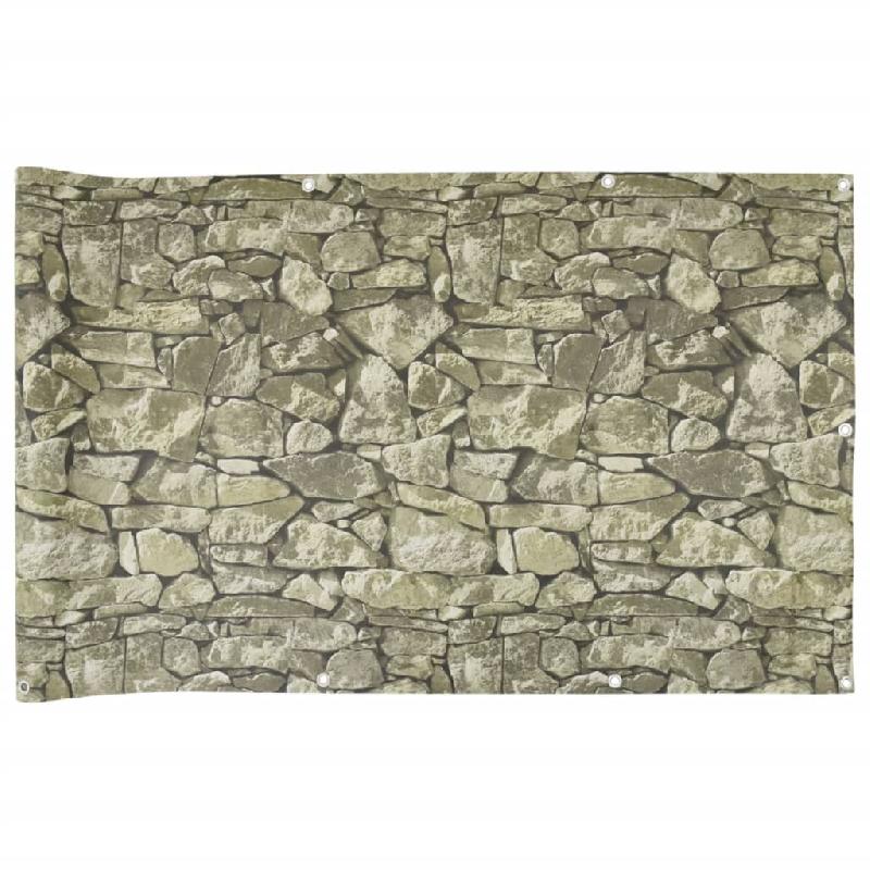 Vidaxl écran d'intimité de jardin aspect pierre 1000x120 cm pvc 4005538_1