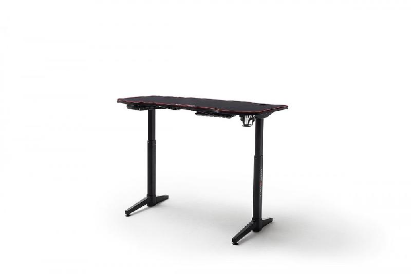 Bureau assis debout électrique réglable en hauteur de 73 à 123 cm - Plateau bois imitation carbone 140x65 cm - DX Racer Gaming 3_1