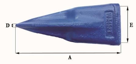 Dents de godet adaptables Feurst 1U 3452 T - poids 13kg et dimensions précises_1
