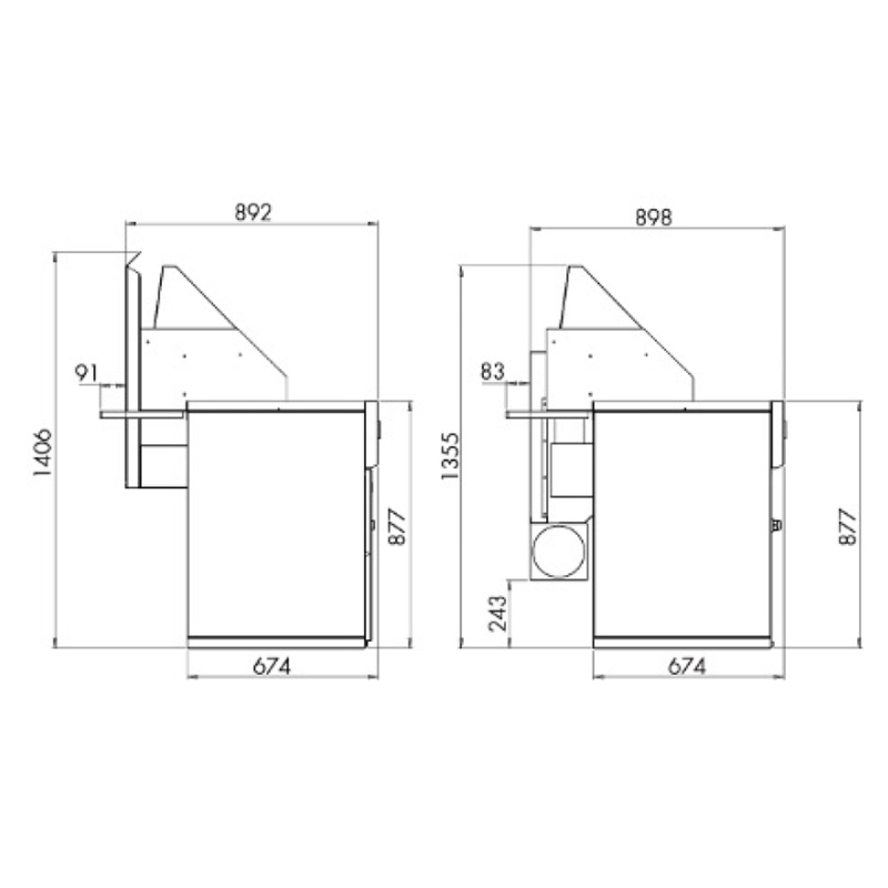 Friteuse SOFINOR à gaz 3 cuves rondes avec aspiration - Version équipée AV - Réf : FGA3AVGP_1