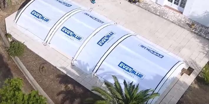 Structure gonflable pour chantier de piscine