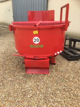 Ekoagri - Malaxeur à béton - Capacité 1200L - Diamètre 1500mm - Puissance demandée 80CV_1