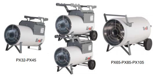 Kroll série PX45 - Générateur d’air chaud mobile gaz automatique - 22.8 à 46.7 kW - Compact et silencieux_1