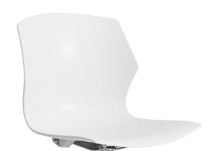 Siège giratoire sur roulettes Frill. - Blanc_1