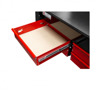 Établi métallique WT37 - Banc de travail robuste avec 4 tiroirs et panneau MDF perforé - Charge utile 200 kg_1