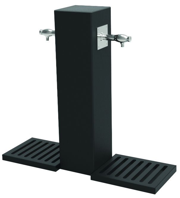 Fontaine d'extérieur GALDANA - grille fonte/acier - 24480/24470 - acier et laiton_1