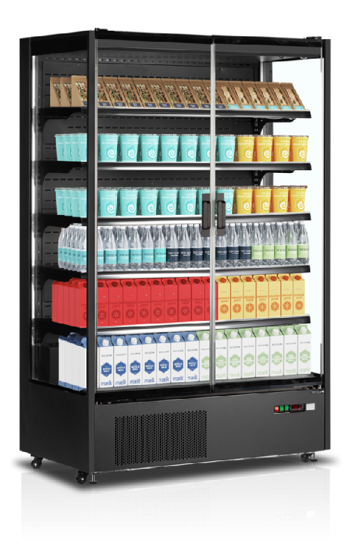 Vitrine réfrigérée pour supermarché à froid positif 1310mm Profondeur 740mm PC1250B TEFCOLD_1