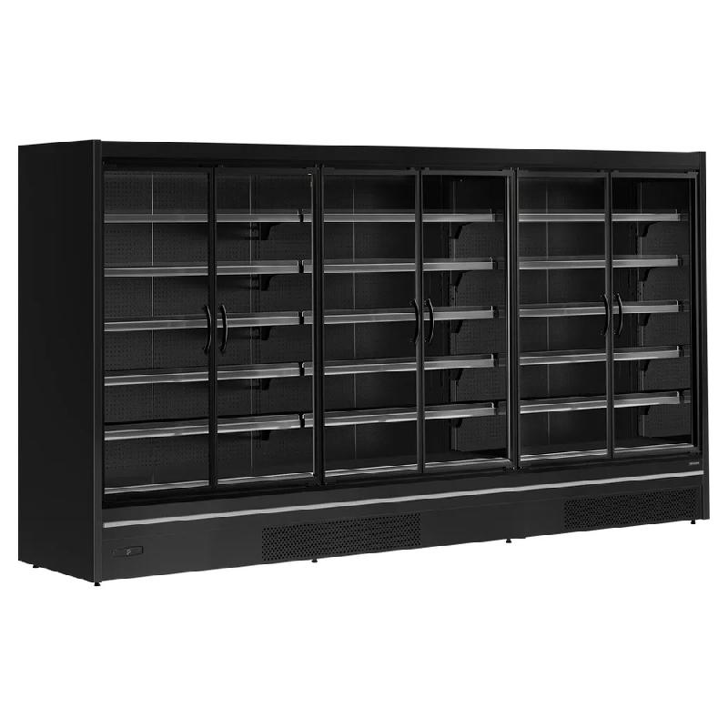 Vitrine réfrigérée 6 portes - 2220L - Noir | Tefcold - MDCA3750HB_1