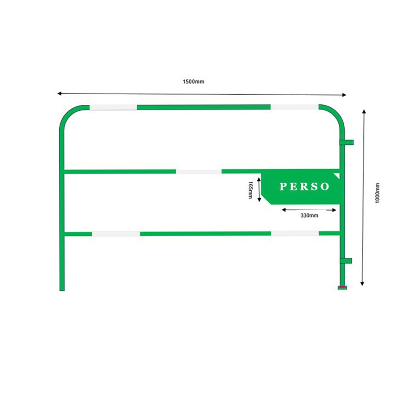Barrière de chantier 25mm - Plaque latérale personnalisée 1m x 1.5m - Marque VBMateriel_1