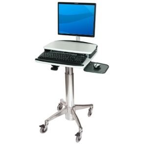 Chariot informatique médical Ergonoflex - Flat Panel/Laptop Cart H Class - réglable en hauteur - 21,77 kg_1