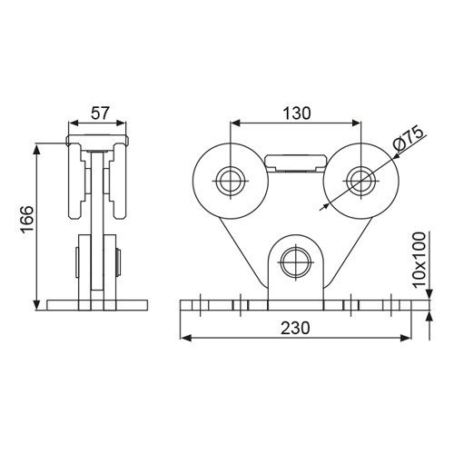 Monture autoportante simple rail 8570_1