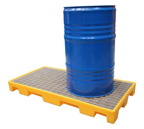 Plateforme de rétention 60 litres plastique avec caillebotis en acier galvanisé_1