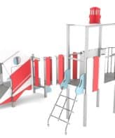 Structure pour aire de jeux pour enfant dès 1 an - GRAND MARIN - LD1MT210010 - Ludoparc - Capacité 20 enfants, structure inox_1