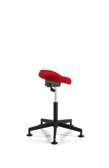 Tabouret d'atelier simili cuir - Hobbit 107 - ergonomique avec réglage en hauteur 530-730 mm_1