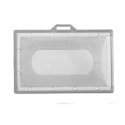 Porte-badge rigide économique - référence : ids75 - lot de 100 pièces - double face - compatible tous accessoires_1