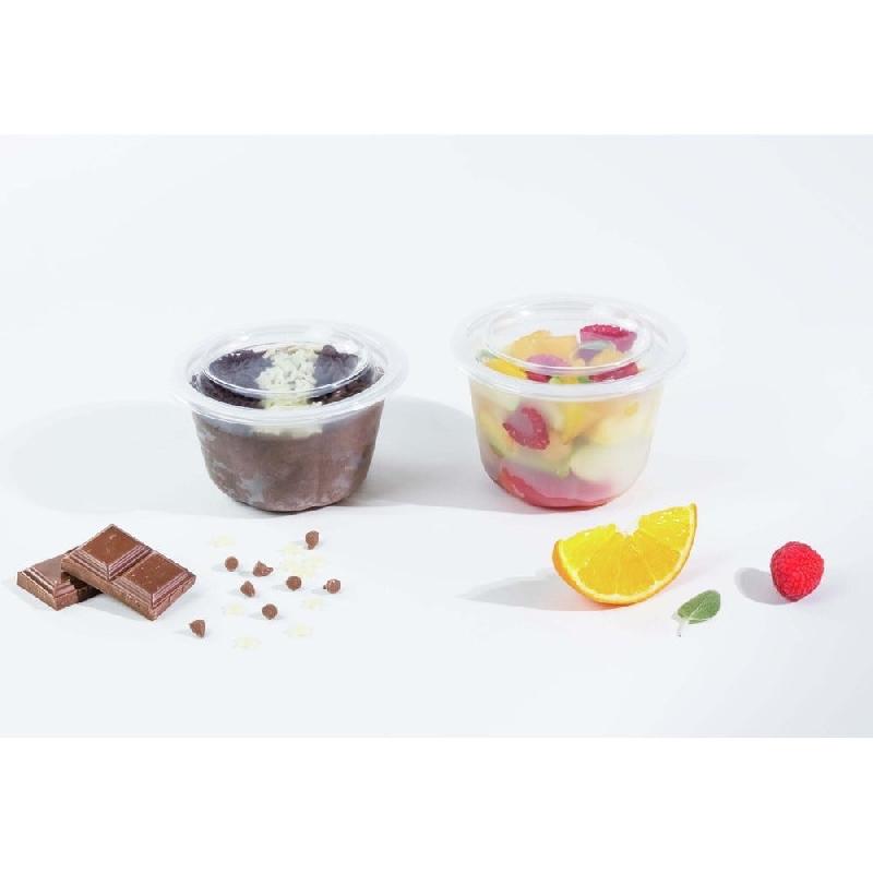 Pot à dessert réemployable PP 200 ml Ø9,6 x 5,5 cm transparent givré - par 50_1
