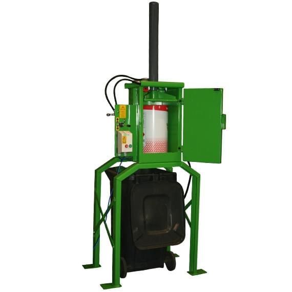 Presse ou compacteur pour bidons et filtres à huile CP30 - 8 tonnes de force de compactage - capacité 30 litres_1